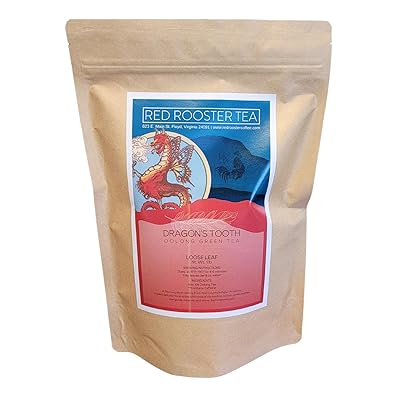 Red Rooster Tea Dragon’s Tooth Oolong – Single Estate Mao Xie Oolong from Anxi County, China – 1lb Loose Leaf bulk bag – Floral, Buttery, Steamed Greens