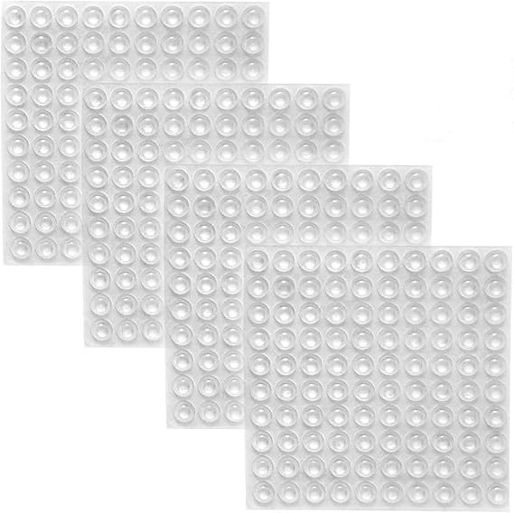 ROCHU Self-adhesive Clear Rubber Feet Tiny Bumpons 0.25" in diameter x 0.079" height 400 pcs