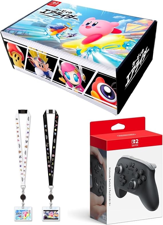 セット販売限定・単品購入不可オリジナルデザインBOX入り任天堂純正品Nintendo Switch 2 Proコントローラー & 特典 オリジナルネックストラップIDカードホルダー付き 同梱