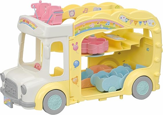 Sylvanian Families - 5744 Rainbow Fun Nursery Bus - Dollhouse Playsets