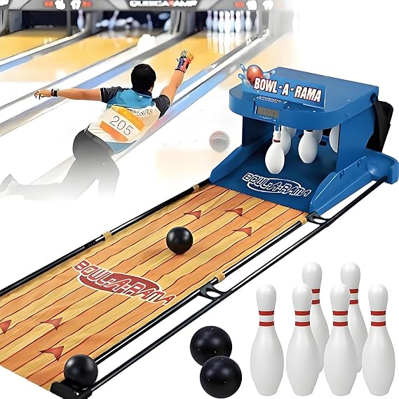 Indoor Bowling Ball Set Bowling Home Bowling Alleys with LED Scoreboard and Automatic Reset Electronic Bowling Set for Gathering Home 3.5m/11ft