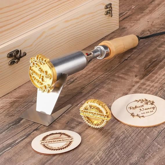 Electric Branding Iron,Wood Burning Branding Iron for Wood Leather Letters Personalised Logo Images Branding Iron for Wood (300W, 320-752F)