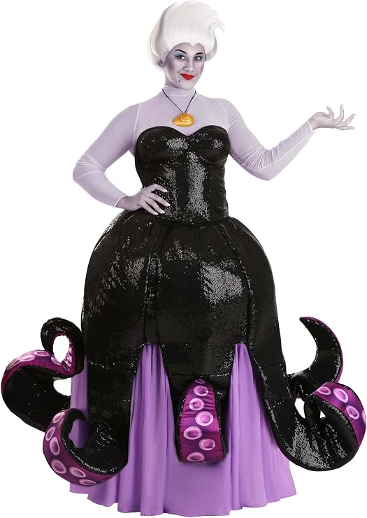 Disney's The Little Mermaid Ursula Costume for Women, Adult Black and Purple Premium Octopus Dress Halloween Outfit