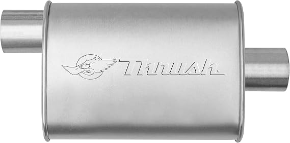 Thrush Muffler Mellow Performance Tone Inlet 3 Pipe Connection Offset Outlet 3 Center