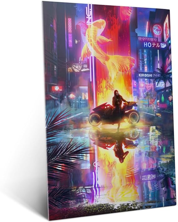Displate Metal Poster Cyberpunk 2077 Reflection Wall Art M