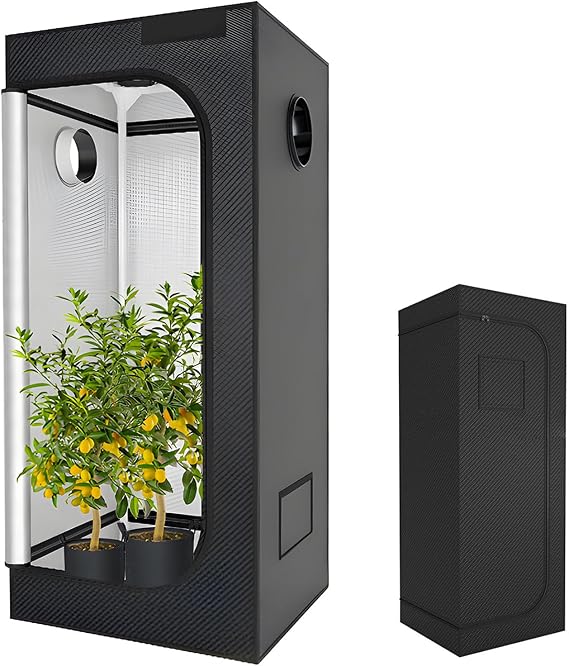 Indoor Grow Tent, LED Full-Spectrum Grow Light, Grow Box, Waterproof, Removable Base, Sturdy Structure, Greenhouse 100cm