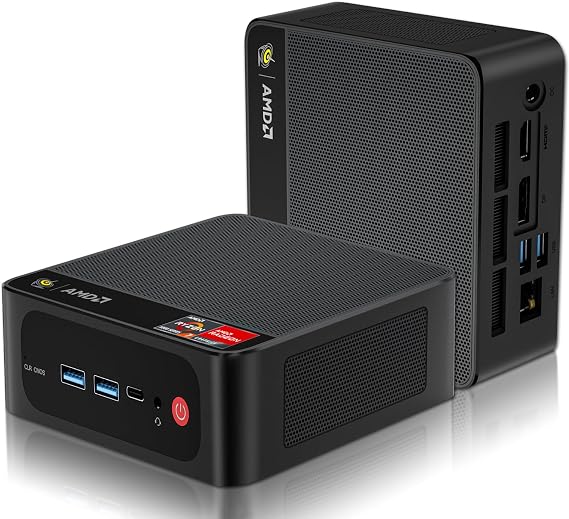 Beelink SER5 PRO Mini PC,AMD Ryzen 5 5500U (6C/12T,up to 4.0 GHz),Mini Computer with 16GB DDR4/480GB NVMe SSD,Support Triple Screen Display, WiFi6, BT5.4,Type-C, 2.5G LAN