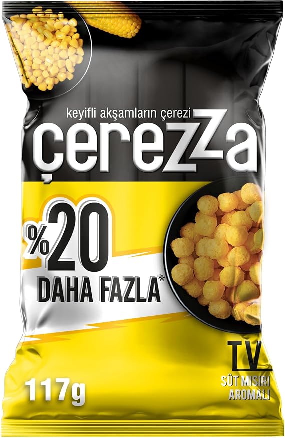 Çerezza TV Süt Mısır Aromalı Mısır Çerezi Süper Boy 117 Gr