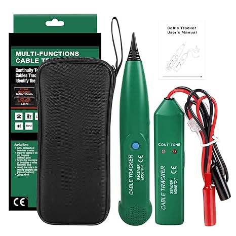 Cable Tracker, Break Detector, Robotic Lawnmower Multifunctional Checker Wire Tester for Network Maintenance Collation, Continuity Testing, LAN