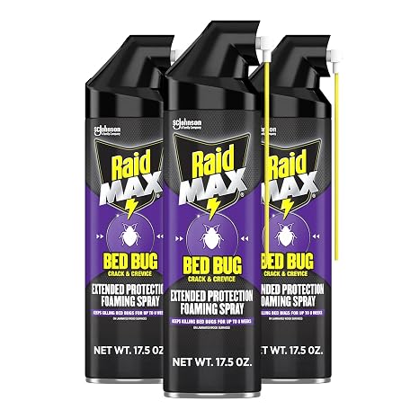Raid Max Foam Bed Bug 17.5 Ounce (Pack of 3)