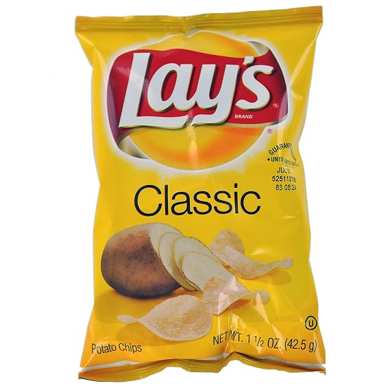 Lays, Classic Potato Chips, 1.5 Oz. (64 Count)