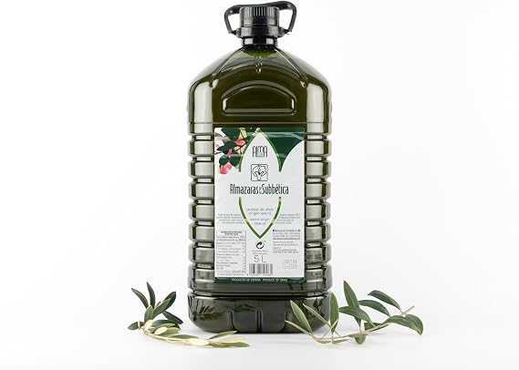 Almazaras de la Subbética - AlmaOliva Gran Selección - Hojiblanca, Picual, and Picuda Varieties - Medium/High Fruity Taste - Smooth and Versatile - Gourmet and Daily Cooking - Pack of 3 Carafes 5L