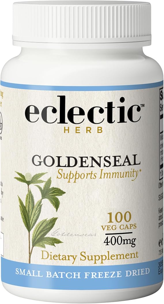 Eclectic Herb, Goldenseal Capsules, Immune Support, Sinuses, 100 CT