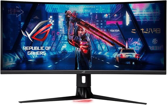 ASUS ROG Strix XG349C - 34 inç UWQHD kavisli oyun monitörü - 180 Hz, 1ms GtG, G-Sync uyumlu, DisplayHDR 400, KVM Switch - Fast IPS panel, 21:9, 3440x1440, DisplayPort, HDMI, USB-C, ergonomik