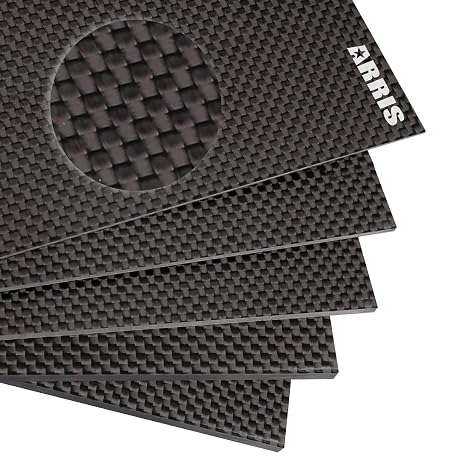 ARRIS 3K Carbon Fiber Sheet 300X400X4.0MM Plain Glossy Plate