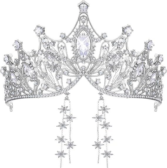 TITIVATE Tiara Crystal Crown Wedding Tiara Bridal Tiara Crystal Rhinestone Tiara Crown Princess Tiara, Crystal, Rhinestone, Alloy,