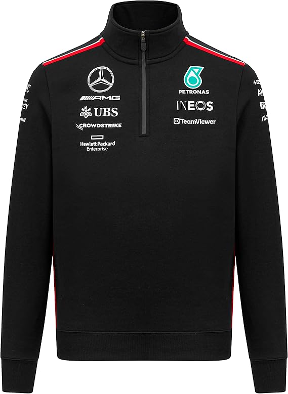 Mercedes AMG Petronas Formula One Team - 2023 Team 1/4 Zip Sweatshirt - Black - Men - Size: XXL