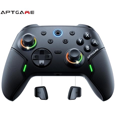 APTGAME™ Wireless Controller for Switch/Lite/OLED/Switch 2/PC/Android/iOS Bluetooth Controller Hall Joysticks/Trigger1000Hz Polling Rate Turbo Dual Vibration and Screenshot FunctionErgonomic
