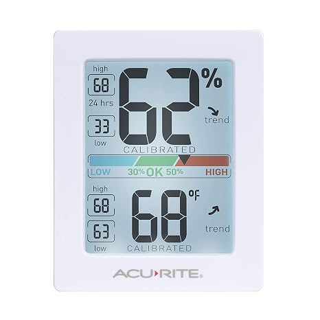 AcuRite Pro Humidity Meter & Thermometer, Hygrometer with Backlight