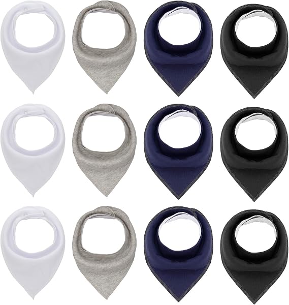 Maiwa Cotton Bandana Drool Bibs for Baby Girl Boys for Drooling and Teething for 8 Pack