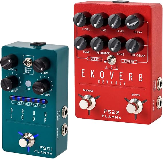 FLAMMA Delay&Reverb Combo and Drum Loop Pedals