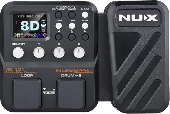 NUX MG-101 Multi-Effector, 25 Amplifier Modeling, Simple Operation, USB Audio Interface Function, Looper Function, PC/Mac Edit, IR Compatible
