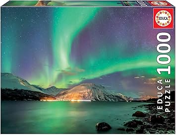 Educa - Aurora Borealis - 1000 Piece Jigsaw Puzzle - Puzzle Glue Included - Completed Image Measures 26.8" x 18.9" - Ages 14+ 17967