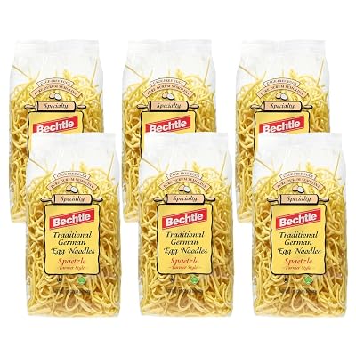 BECHTLE Spaetzle Farmer Style, Traditional German Egg Noodles, 17.6 oz Bags, Pack of 6