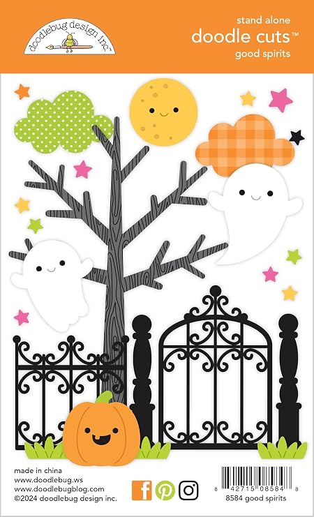 Doodlebug Doodle Cuts Dies-Good Spirits, Hey Pumpkin