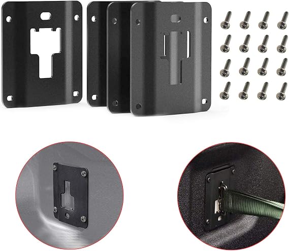 Bentolin 4Pcs Tie Down Brackets Bed Load Hook Reinforcement Panel Compatible for 2015-2021 2022 F150 F250 F350 & Raptor FL3Z-9928408-AB