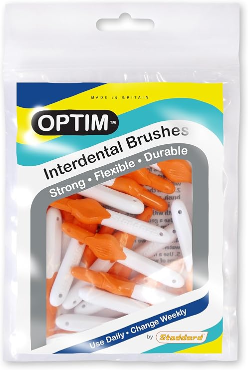Stoddard Icon Orange Antibacterial Interdental Brush - 25 Brush in 1 Pack