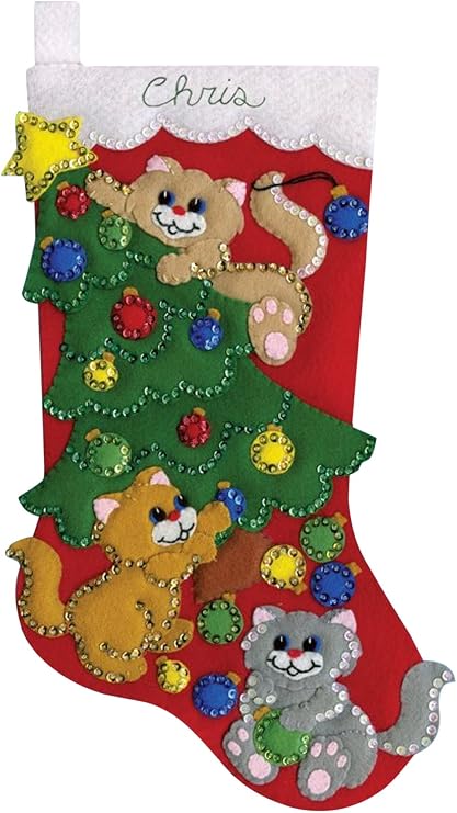 Design Works Crafts Decorating Kittens Felt Stocking Kit