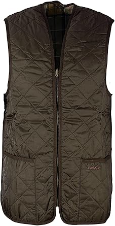 Barbour Mens Waistcoat/Zip-in Liner - Quilted 36 Olive
