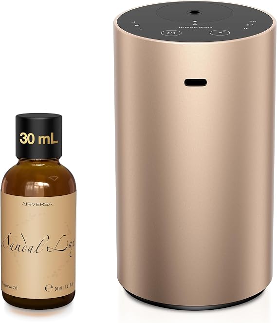 Airversa ADX Waterless Essential Oil Diffuser Starter Kit, Titanium