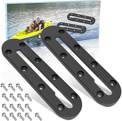 Botepon 7 Kayak Track For Kayak Fishing, Kayak Rail, Kayak Accessories Mount Track, Kayak Gear Track for Fishing Rod Holder, Fish Fider, Cup Holder, Pack of 2