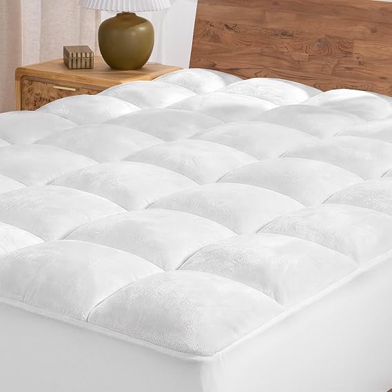 Bare Home Microplush Reversible Mattress Topper (Full) | Deep Pockets 8 to 24 Inches, Dual Sided All-Season, Pillow Top Reversible Pad, Soft Fitted Mattress Cover