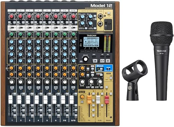 TASCAM Model 12 and Dynamic Mic Bundle