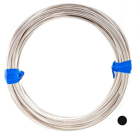 CRAFT WIRE 16 Gauge, 925 Sterling Silver Wire (Round) Half Hard Made in USA - 5FT
