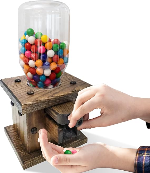 Peaceful Classics Wooden Candy Dispenser, Antique Slate