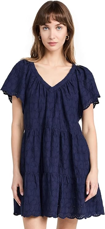 Velvet by Graham & Spencer Women's Wynette Embroidered Cotton Dress
