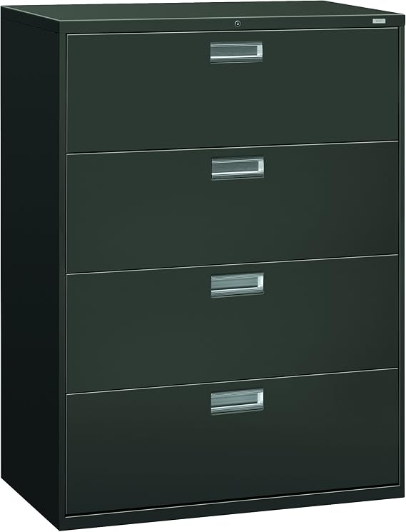 HON 694LS 600 Series 42-Inch by 19-1/4-Inch 4-Drawer Lateral File, Charcoal