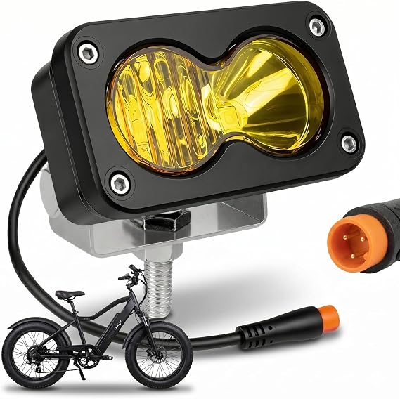 Baja Style Light Ebike Headlight for Ridstar Q20 / H20 / H26 3-Pin Julet