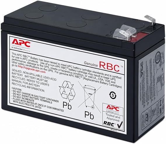 APC Genuine UPS Replacement Battery RBC17 for Models BE650G1 BE850G2 BR700G