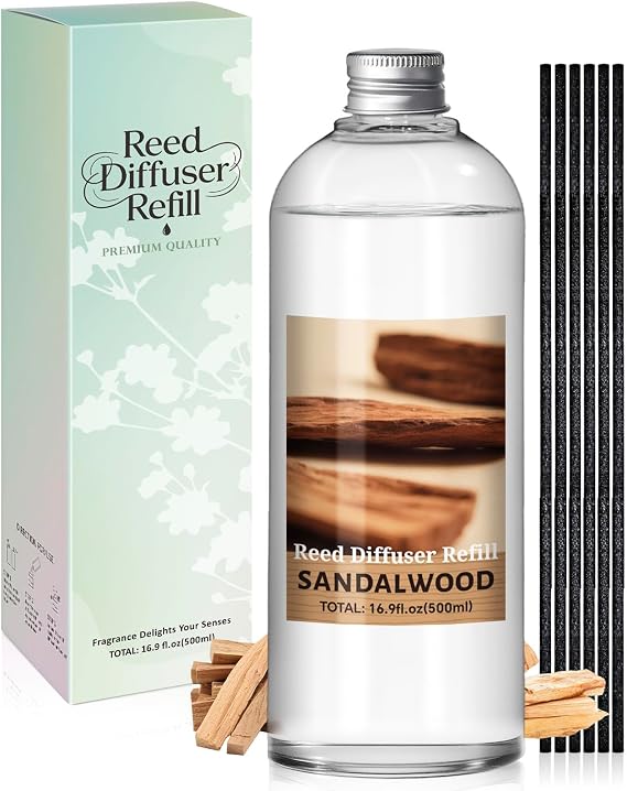 Room Fragrance Refill Sandalwood 500 ml 6 Diffuser Sticks
