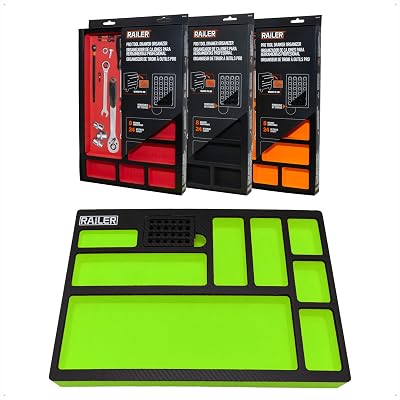 Railer EVA Foam Tool Tray Premium Tool Box Accessories & Storage Organizer with a Built-In Bit & Socket Organizer for Your Tool Drawer