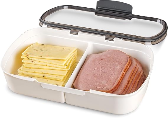 ProKeeper Split Deli Food Storage Container, Air-Tight Seal, 11.75 Inches