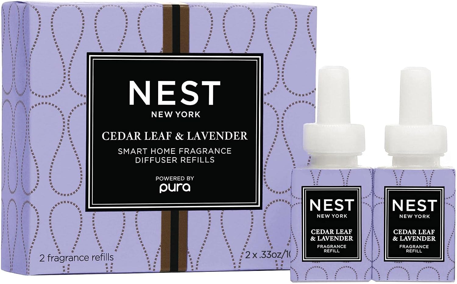 NEST New York Cedar Leaf & Lavender Smart Home Fragrance Diffuser Refill Set of 2