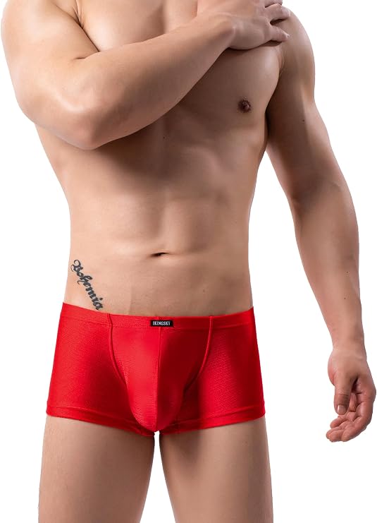 iKingsky Men's Bulge Boxer Briefs High Stretch Shorts Underwear Low Rise Trunk Under Panties for Men
