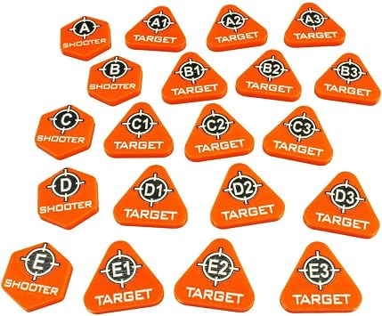 LITKO Multi-Target Token Set Compatible with Battletech | Compatible with Battletech | Alpha Strike | Battleforce | 20 Pack