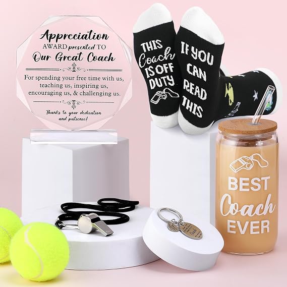 5 Pcs Coaches Gifts for Men Women Coach Appreciation Gifts Back to School Thank You Present for Soccer Baseball Football Softball Basketball Swim Volleyball Golf Track(Best Coach)